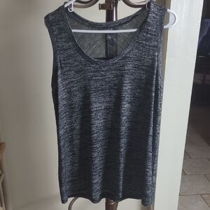 Banana Republic Women's Black Heather Scoop Neck Tank